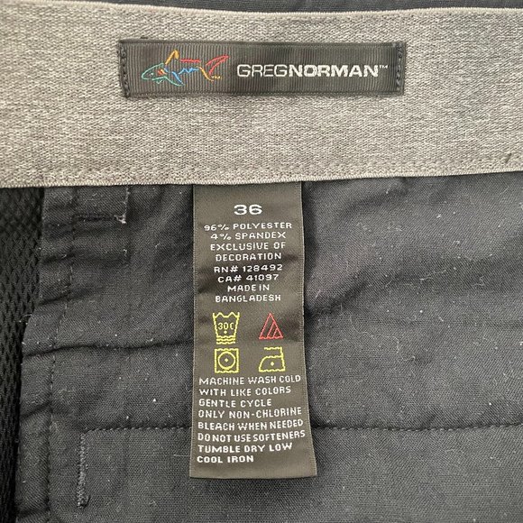 Greg Norman Lightweight Quick Dry Flat Front Golf Shorts, Navy Blue, Size 36 - Picture 5 of 5